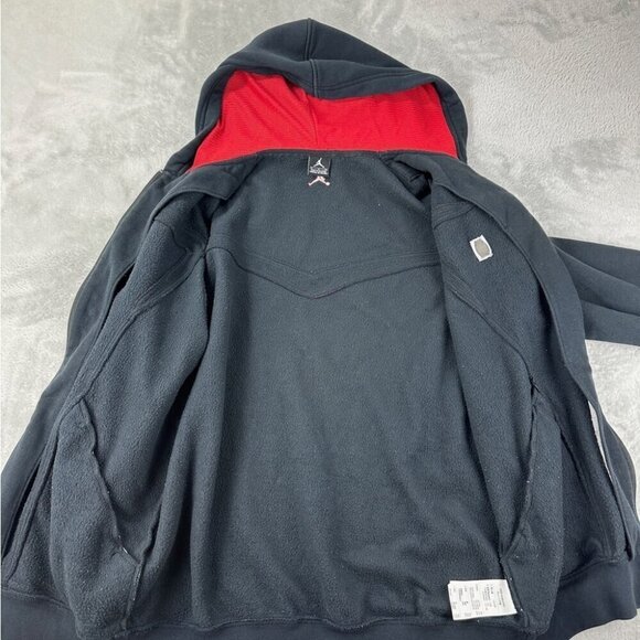 Jordan Air Full Zip Black Hoodie Men’s Size L - Picture 12 of 13
